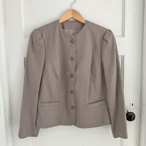Vintage 70s 80s Forecaster of Boston Neutral Mauve Blazer Jacket